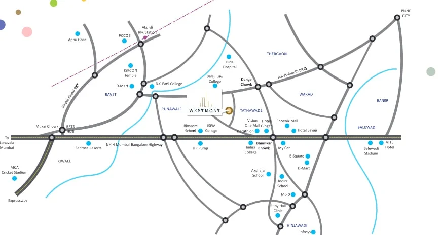 Sonigara Westmont Tathawade Map